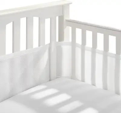 Breathable Protective Mesh Liner for Full-Size Cribs, View more