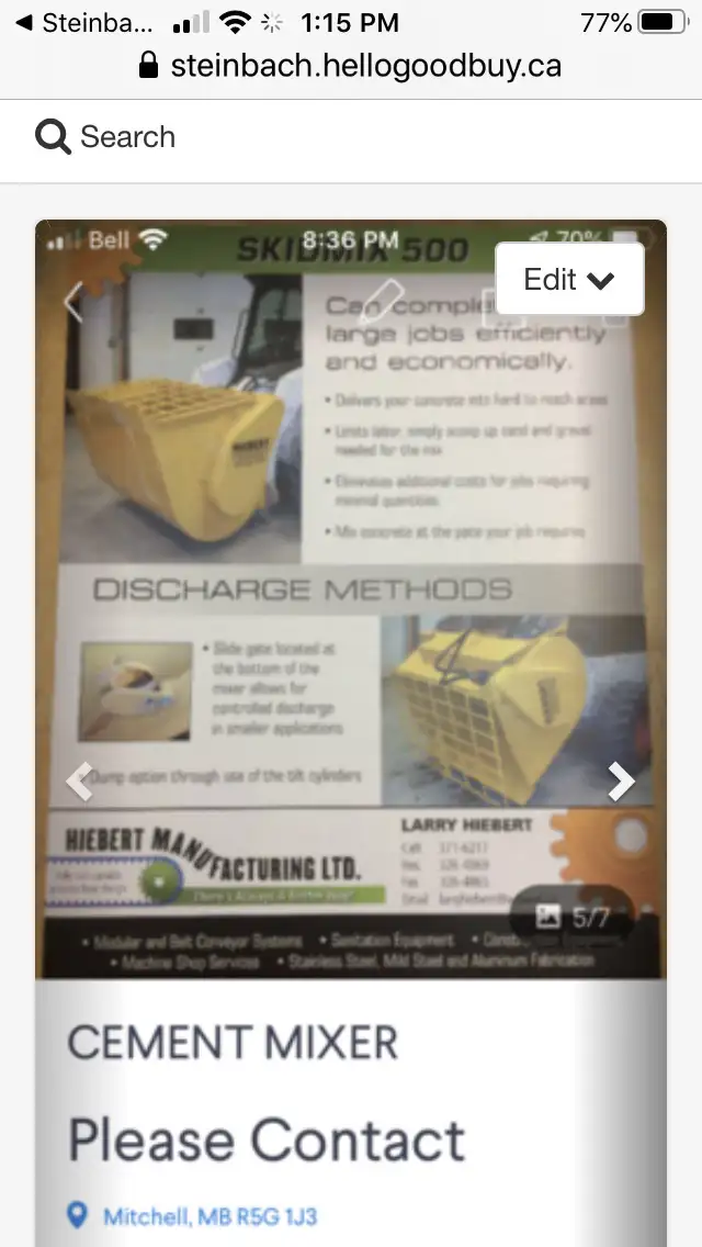 CEMENT  MIXER “QUICK ATTACH CONCRETE  MIXER” in Other Business & Industrial in Winnipeg - Image 5