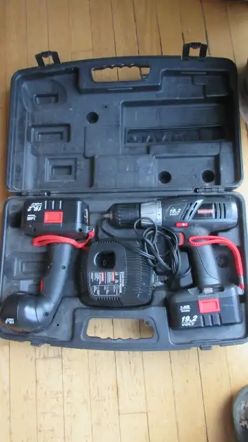 Both drill and light 100% works but bothbatteries are weak Cordless drill with adjustable torque set...