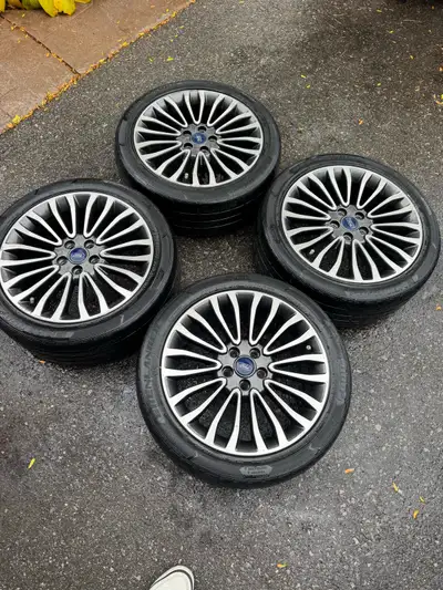 18 Inch Ford rims Ford wheels Ford tires • Set of 4 • 5x114.3 • TPMS Sensors Included • Tires: Front...