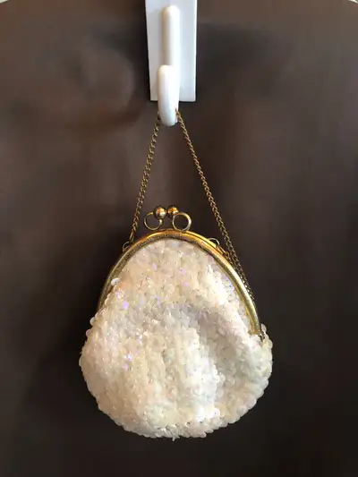 White Iridescence sequence evening purse, View more