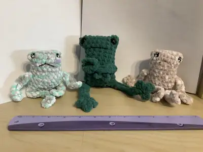 crochet leggy frog stuffies, View more