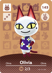 Wanted Animal crossing olivia amiibo card