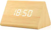 Digital Wood Bamboo Elegant Alarm Clock