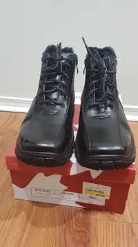 Men’s Leather Winter Boots - Size 10