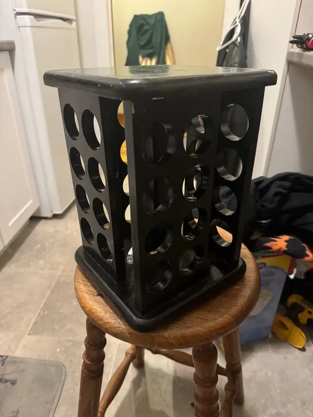 black wooden spinning spice rack628637310430741228