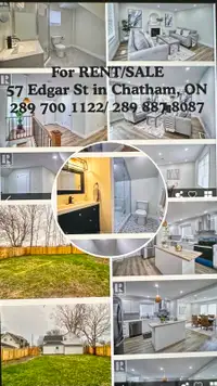 HOUSE FOR SALE OR RENT 57 Edgar st Chatham Kent