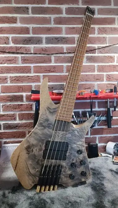 1 of a kind, unique, Madman custom headless Bass, View more