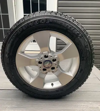 Dunlop snow tires on original equipment Mercedes wheels. Tires were on 2015 Mercedes GLK. No repairs...