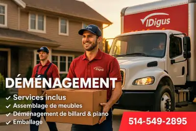 Déménagement Meilleur prix en ville à partir de 75$ 514-549-2895, View more