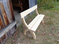 small bench made of pine