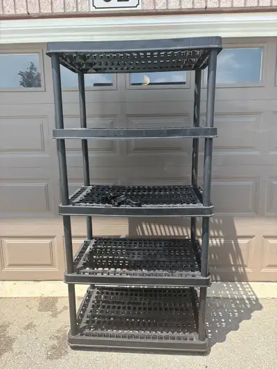 5 tier black plastic shelving, View more