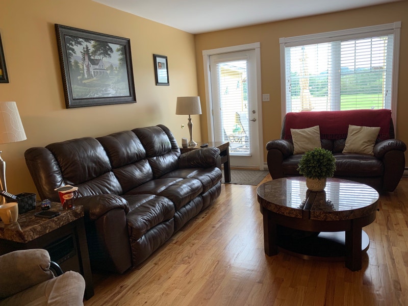 Genuine leather sofa & love seat Couches & Futons Fredericton Kijiji