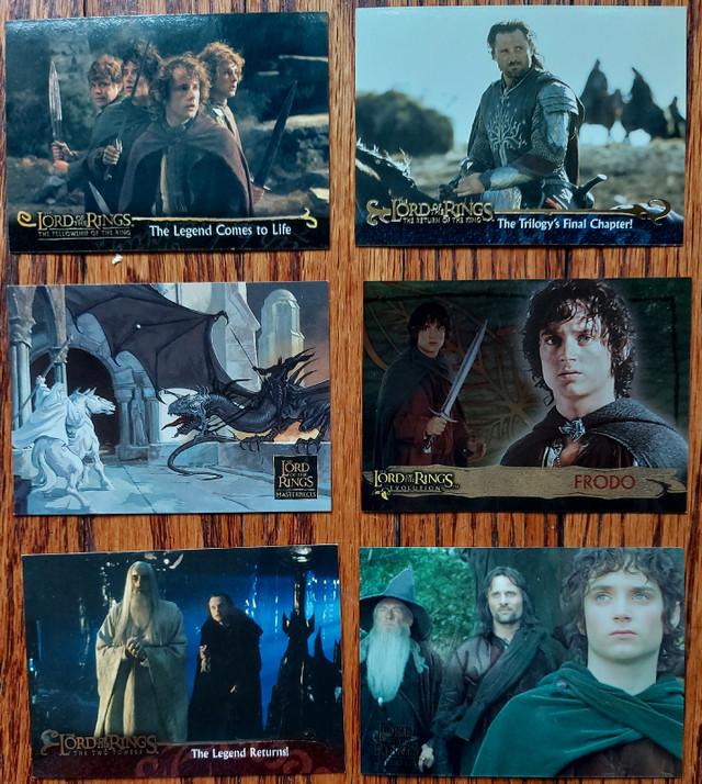LORD OF THE RINGS - 6 different PROMO Trading Cards 2001  TOPPS in Arts & Collectibles in City of Toronto