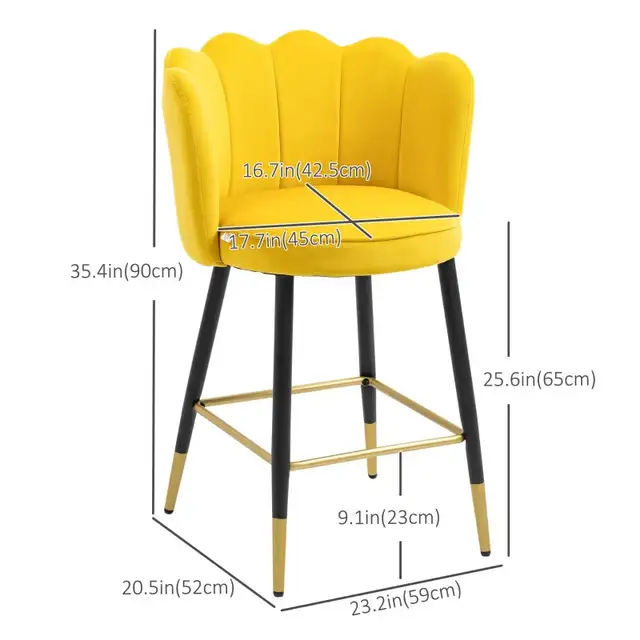 Modern Counter Height Bar Stools with Back, Footrest for Home Ki in Chairs & Recliners in Markham / York Region - Image 5