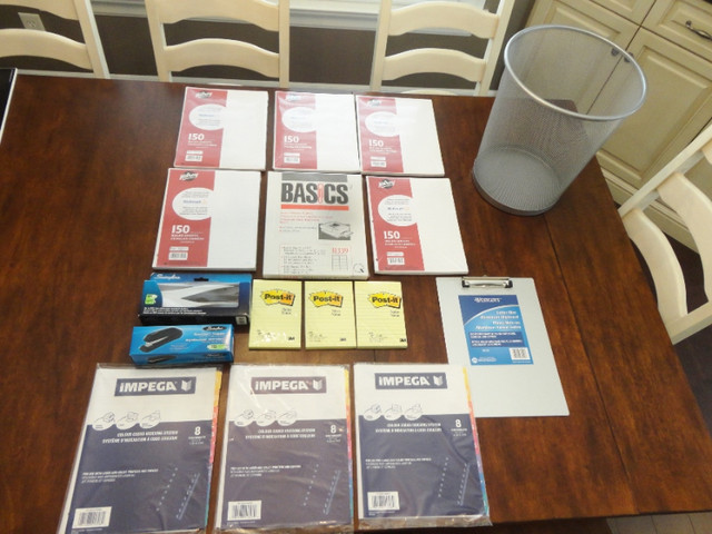 Office Supplies Lot 50% off- Stapler, Garbage Can, Labels, Paper in Other in Kitchener / Waterloo