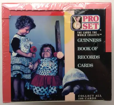 1992 GUINNESS BOOK OF RECORDS (Proset) A 100 card Base Set. 36 packs in box / 10 cards per pack $20....