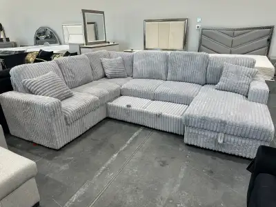 7 Seater Corduroy Sofa Bed with Pull Out Up Lift Storage , View more