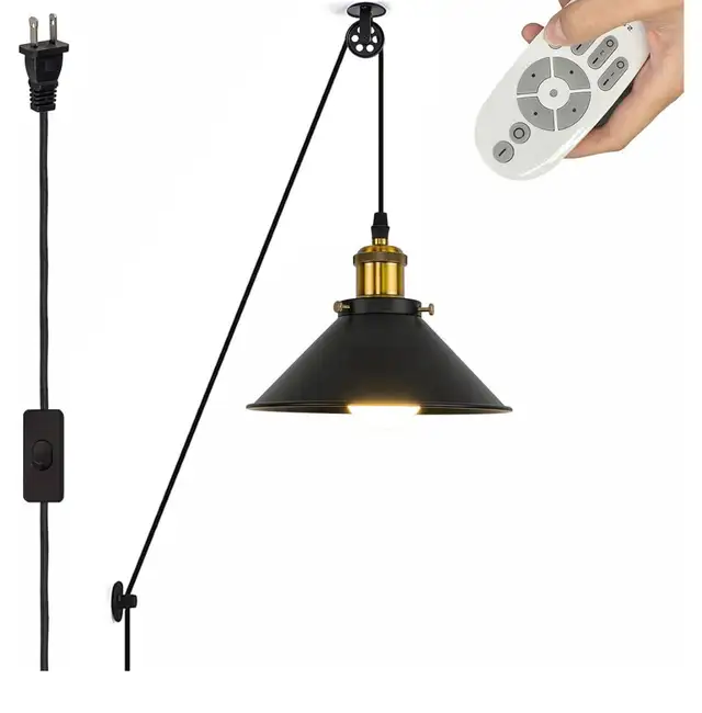 Black Industrial Pulley Pendant Light!  in Indoor Lighting & Fans in Mississauga / Peel Region - Image 2