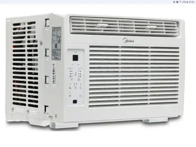 Climatiseur électronique de fenêtre de 6000 BTU et tous ses accessoires, incluant télécommande, Suff...