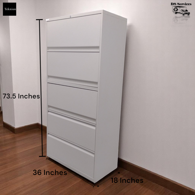 Teknion Office Filing Cabinet 5 Drawer Heavy Duty Storage K7787, View more