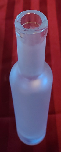 Pink glass bottle vase