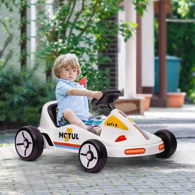 Dual motors Electric Go Kart  Aged 3-5 Kids Music, Light, Horn in Toys & Games in Markham / York Region - Image 8