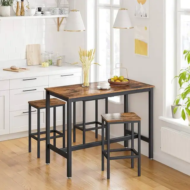 Kitchen Breakfast Bar Stool with Footrest, Industrial in Living  in Chairs & Recliners in Markham / York Region - Image 4
