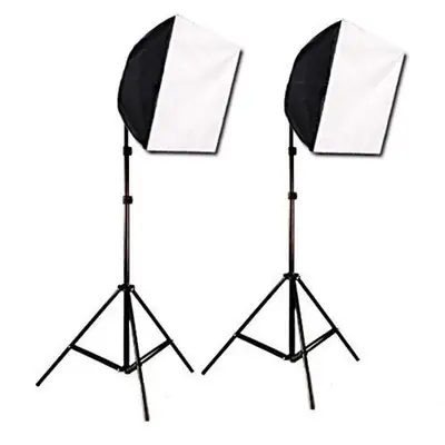 Complete Studio Flash Kit – Flashes, Stands, Softboxes, Remote, View more