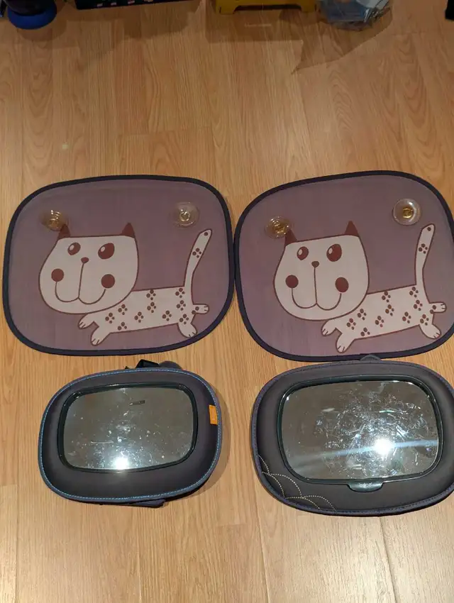 Baby Car accessories - 2 mirrors and 2 car sun shades in Strollers, Carriers & Car Seats in Ottawa - Image 2