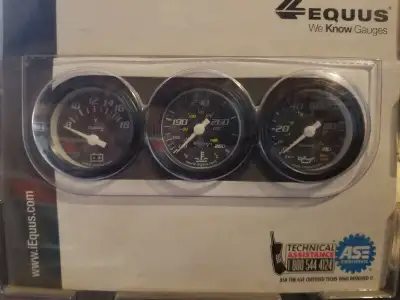 still new, oil, coolant temp and volts.