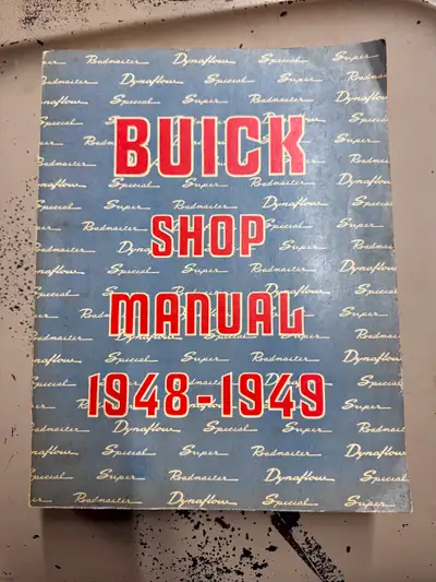 This is a used Buick Shop Manual from 1948-1949, offering detailed service and repair information fo...
