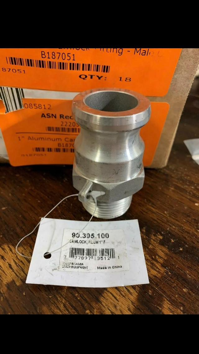 1" Dia. Type F Aluminum Spec Cam and Groove Adapter x Male NPT in Other in Markham / York Region - Image 2