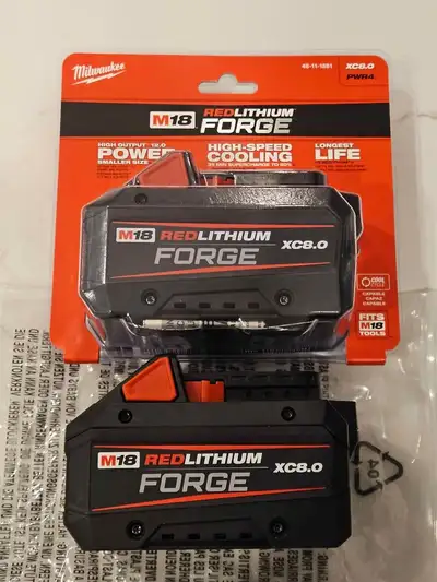 Brand new Milwaukee M18 8.0 Forge Battery 250 each, View more