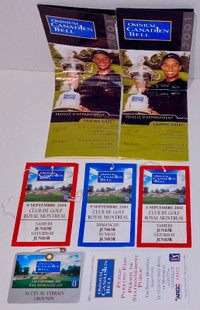 Omnium Canadian Bell Golf 2001 Passes Tickets Pamphlets Royal Mt