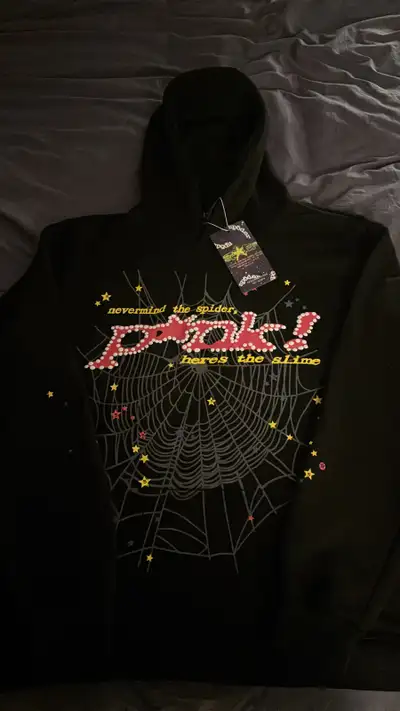 SP5DER P*NK Hoodie Black - (Size S), View more