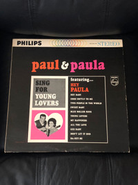 Paul and Paula sing for young lovers, vintage vinyl LP record