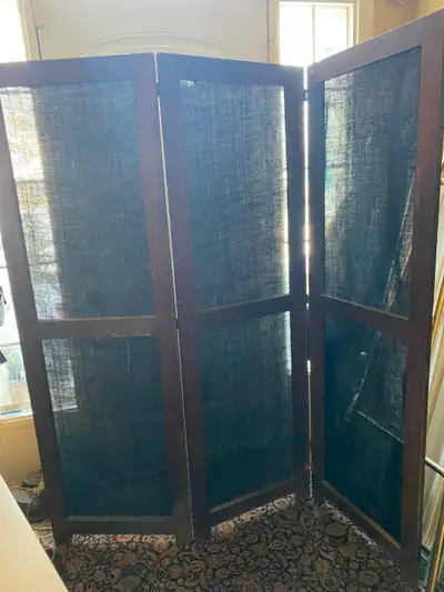 Vintage wooden room divider/privacy screen, View more