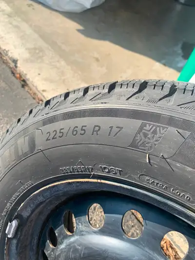 Like new Michelin winter tires. 225/65R17XL 106T Only 9k on them (installed new 11/25) On rims, $800...