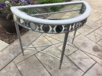 Half moon accent table $65
