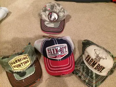 Brand new ‘Farm Boy ‘ hats, baseball caps. $5ea