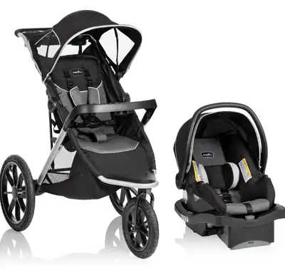 Evenflo Victory Plus Jogging Stroller Travel System w Car Seat, View more
