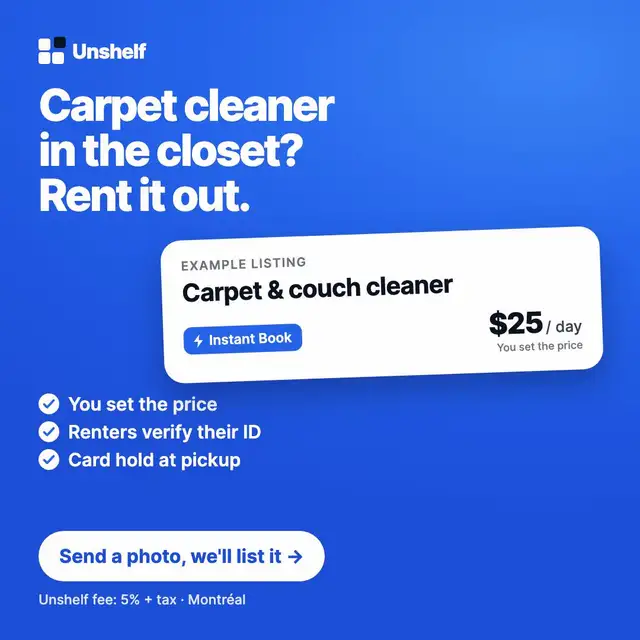 Earn money renting out your carpet cleaner