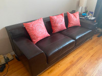 Contemporary sofa and love seat