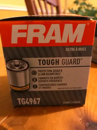 Filtre a l'huile FRAM (Tough Guard) TG4967, Protection prouvée du moteur jusqu'à 24 000 km .Conçu po...