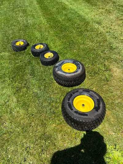 Tires off a D140 2- 20x10x8- $50.00 each 3- 15x6x6- $35.00 each
