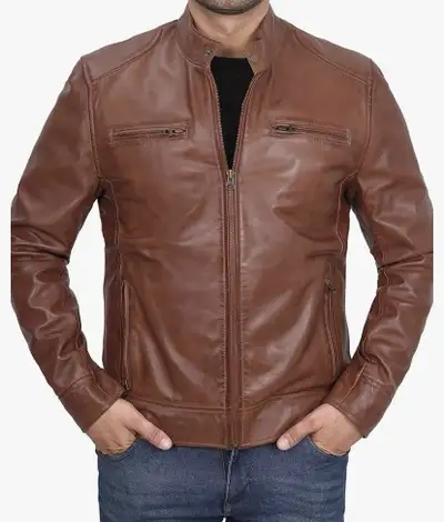 New Leather Motorcycle Jacket Mens XS, View more
