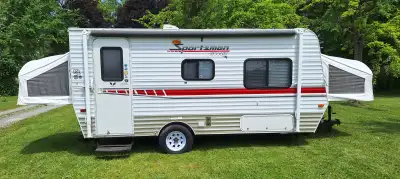 For sale is a 2012 hybrid camping trailer. It's a 18ft Sportsmen by KZ that has an air conditioner,...