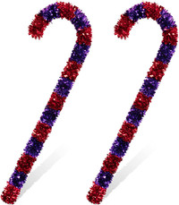Christmas Candy Cane, 2Pcs 51 Inch Collapsible Pop Up Tinsel