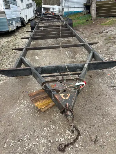 37’ flat deck trailer tiny home mobile  hauler equipment, View more